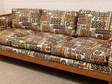 Load image into Gallery viewer, Vintage Mid-Century Sofa with Tiki Fabric
