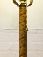 Load image into Gallery viewer, Vintage Hollywood Regency Floor Lamp with Integrated Glass Table
