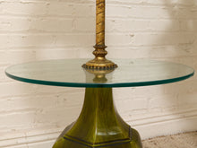 Load image into Gallery viewer, Vintage Hollywood Regency Floor Lamp with Integrated Glass Table
