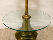 Load image into Gallery viewer, Vintage Hollywood Regency Floor Lamp with Integrated Glass Table

