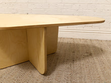 Load image into Gallery viewer, Postmodern Style Sculptural Blonde Wood Coffee Table
