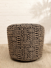 Load image into Gallery viewer, Vintage Postmodern Geometric Club Chair in Black &amp; Tan
