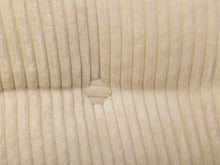 Load image into Gallery viewer, 70s Style Chrome Lounge Chair in White Corduroy
