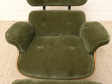 Load image into Gallery viewer, Iconic Olive Green Velvet Lounge Chair &amp; Ottoman
