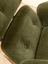 Load image into Gallery viewer, Iconic Olive Green Velvet Lounge Chair &amp; Ottoman
