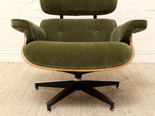 Load image into Gallery viewer, Iconic Olive Green Velvet Lounge Chair &amp; Ottoman
