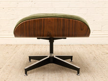 Load image into Gallery viewer, Iconic Olive Green Velvet Lounge Chair &amp; Ottoman
