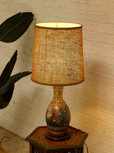 Load image into Gallery viewer, Vintage Hand-Painted Mexican Talavera Style Ceramic Table Lamp
