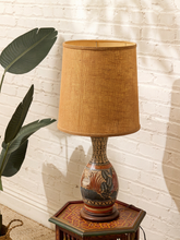 Load image into Gallery viewer, Vintage Hand-Painted Mexican Talavera Style Ceramic Table Lamp
