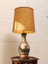 Load image into Gallery viewer, Vintage Hand-Painted Mexican Talavera Style Ceramic Table Lamp
