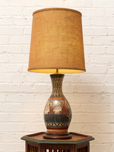 Load image into Gallery viewer, Vintage Hand-Painted Mexican Talavera Style Ceramic Table Lamp
