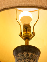 Load image into Gallery viewer, Vintage Hand-Painted Mexican Talavera Style Ceramic Table Lamp
