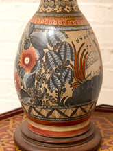 Load image into Gallery viewer, Vintage Hand-Painted Mexican Talavera Style Ceramic Table Lamp
