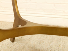 Load image into Gallery viewer, Mid-Century Style Sculptural Brass &amp; Glass Coffee Table
