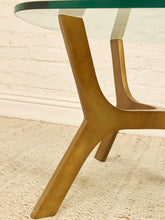 Load image into Gallery viewer, Mid-Century Style Sculptural Brass &amp; Glass Coffee Table
