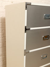 Load image into Gallery viewer, Mod Space Age Six-Drawer Metal Highboy Dresser
