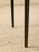 Load image into Gallery viewer, Vintage Chinoiserie Black Lacquer Side Table with Hand-Painted Asian Scene
