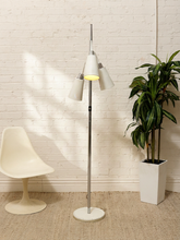 Load image into Gallery viewer, Vintage Mid-Century Three-Light Floor Lamp with Adjustable Cone Shades
