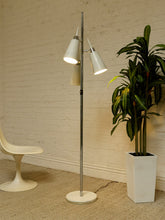 Load image into Gallery viewer, Vintage Mid-Century Three-Light Floor Lamp with Adjustable Cone Shades
