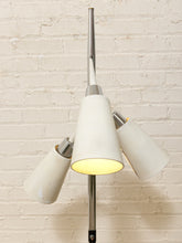 Load image into Gallery viewer, Vintage Mid-Century Three-Light Floor Lamp with Adjustable Cone Shades
