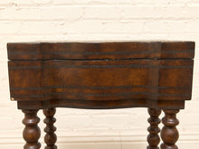 Load image into Gallery viewer, Vintage Spanish Revival Sewing Side Table with Barley Twist Legs
