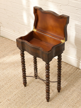 Load image into Gallery viewer, Vintage Spanish Revival Sewing Side Table with Barley Twist Legs
