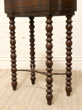 Load image into Gallery viewer, Vintage Spanish Revival Sewing Side Table with Barley Twist Legs
