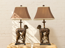 Load image into Gallery viewer, Pair of Vintage Hollywood Regency Monkey Table Lamps
