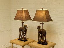 Load image into Gallery viewer, Pair of Vintage Hollywood Regency Monkey Table Lamps
