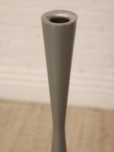 Load image into Gallery viewer, Hourglass Sculptural Floor Candle Holder in Taupe Gray

