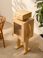 Load image into Gallery viewer, Sculptural Robot Cabinet with Smoked Glass Door
