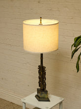 Load image into Gallery viewer, Pair of Brutalist Steel Table Lamps with Sculptural Geometric Bases
