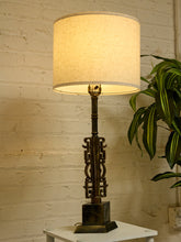 Load image into Gallery viewer, Pair of Brutalist Steel Table Lamps with Sculptural Geometric Bases
