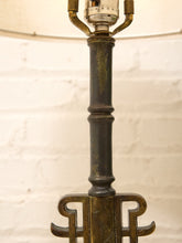 Load image into Gallery viewer, Pair of Brutalist Steel Table Lamps with Sculptural Geometric Bases

