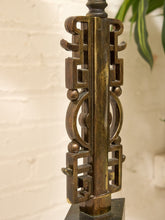 Load image into Gallery viewer, Pair of Brutalist Steel Table Lamps with Sculptural Geometric Bases
