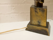 Load image into Gallery viewer, Pair of Brutalist Steel Table Lamps with Sculptural Geometric Bases
