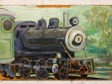 Load image into Gallery viewer, Aaron Donovan Original Expressionist Vintage Train Painting
