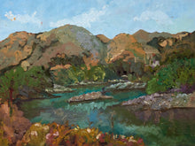 Load image into Gallery viewer, Aaron Donovan Original Expressionist Mountain Lake Landscape Painting
