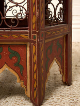 Load image into Gallery viewer, Vintage Moroccan Hand-Painted Hexagonal Side Table
