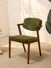 Load image into Gallery viewer, T-Rex Dining Chair in Olive Upholstery
