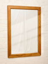 Load image into Gallery viewer, Vintage Mid-Century Modern Oak Rectangular Wall Mirror
