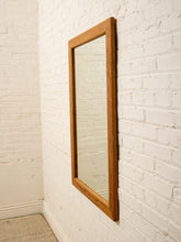 Load image into Gallery viewer, Vintage Mid-Century Modern Oak Rectangular Wall Mirror
