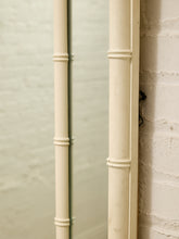 Load image into Gallery viewer, Vintage Hollywood Regency Faux Bamboo White Wall Mirror
