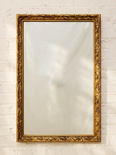 Load image into Gallery viewer, Large Vintage Gold Giltwood Rectangular Wall Mirror

