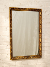 Load image into Gallery viewer, Large Vintage Gold Giltwood Rectangular Wall Mirror
