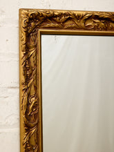 Load image into Gallery viewer, Large Vintage Gold Giltwood Rectangular Wall Mirror

