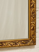 Load image into Gallery viewer, Large Vintage Gold Giltwood Rectangular Wall Mirror
