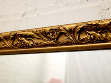 Load image into Gallery viewer, Large Vintage Gold Giltwood Rectangular Wall Mirror
