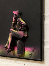 Load image into Gallery viewer, Vintage B.T.G. Hand Arts Fluorescent 3D Figurative Wall Picture
