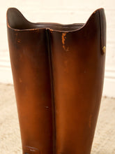 Load image into Gallery viewer, Vintage Leather Riding Boot Umbrella Stand with Equestrian Style
